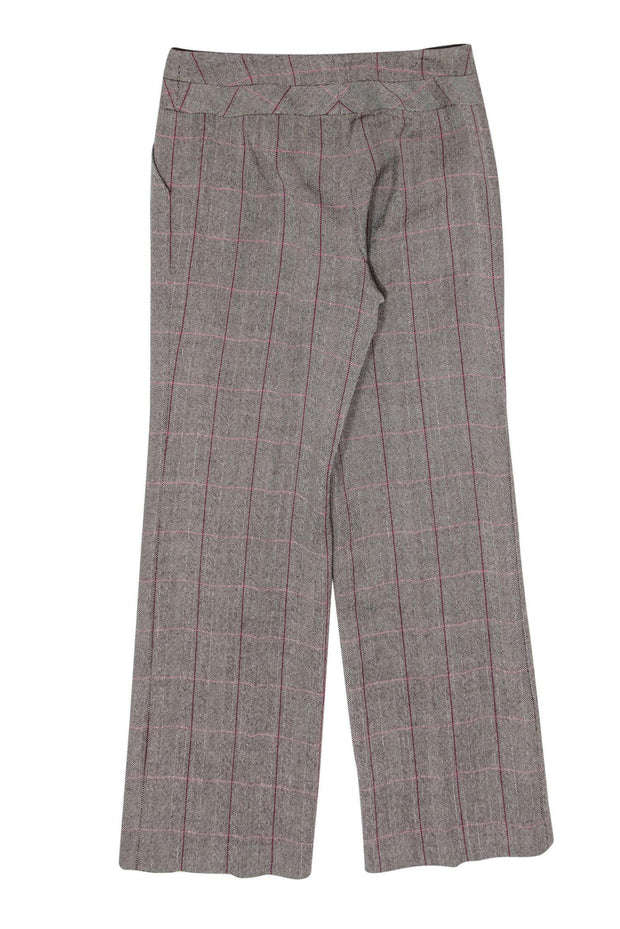 Wool straight pants Escada Grey size L International in Wool