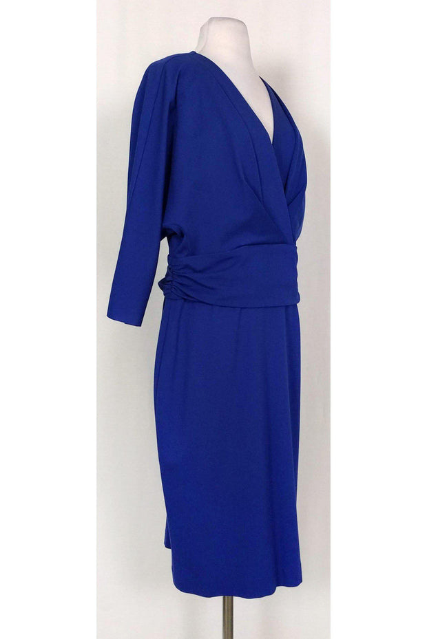 Current Boutique-Escada - Indigo Faux Wrap Dress Sz 12