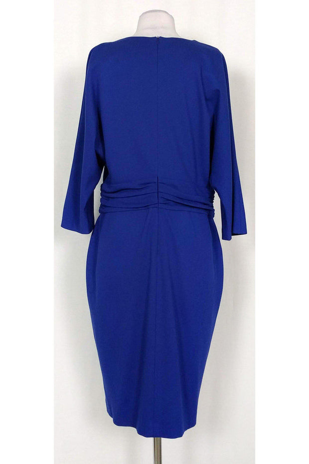 Current Boutique-Escada - Indigo Faux Wrap Dress Sz 12