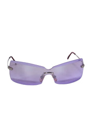 Current Boutique-Escada - Light Purple Shield-Style Sunglasses w/ Matte Trim