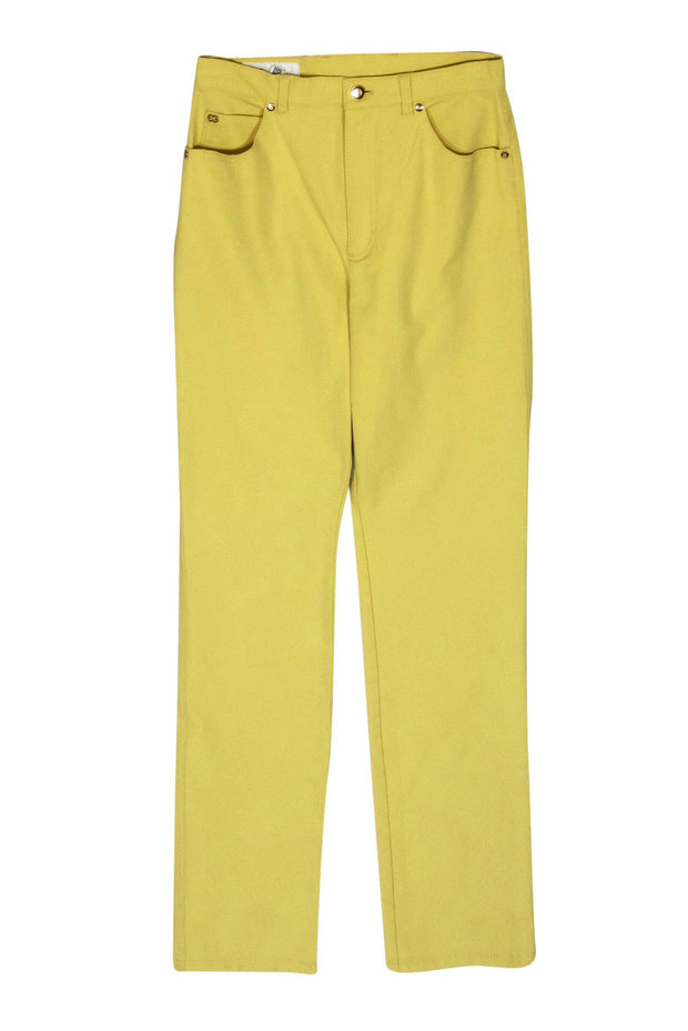 Current Boutique-Escada - Light Yellow High-Waisted Tapered Pants Sz 6