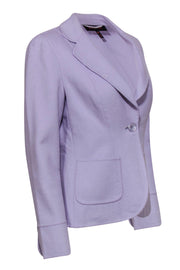 Current Boutique-Escada - Lilac Wool Blend Single Button Blazer Sz 8