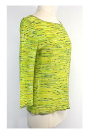 Current Boutique-Escada - Lime Green Knit Top Sz 8