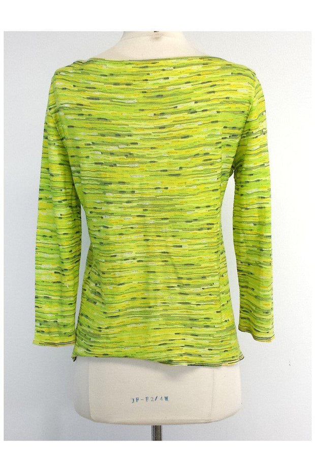 Current Boutique-Escada - Lime Green Knit Top Sz 8