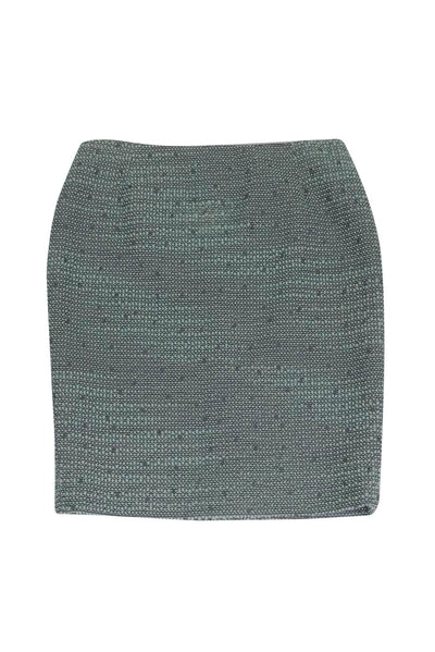 Current Boutique-Escada - Mint & Grey Tweed Skirt Sz 10