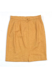 Current Boutique-Escada - Orange Cashmere Tweed Pencil Skirt Sz 8