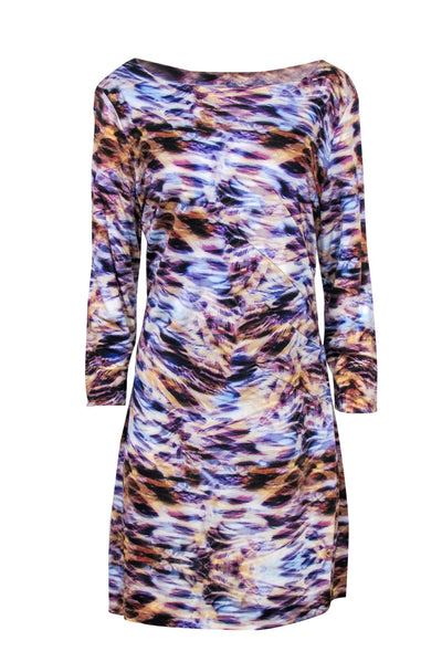 Current Boutique-Escada - Patterned Long Sleeve Dress Sz L