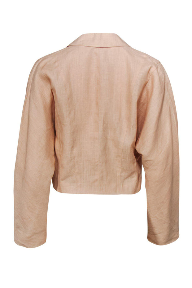 Current Boutique-Escada - Peachy Linen Cropped Blazer Sz 12