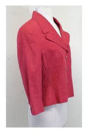 Current Boutique-Escada - Pink Silk & Linen Jacket Sz 10