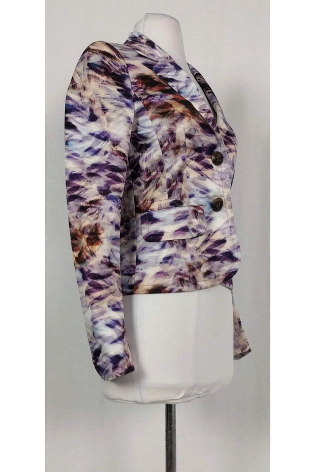 Current Boutique-Escada - Purple Printed Blazer Sz 2