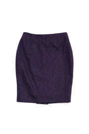 Current Boutique-Escada - Purple Wool Pencil Skirt Sz 4
