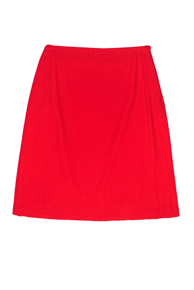 Current Boutique-Escada - Red Wool Pencil Skirt Sz 8
