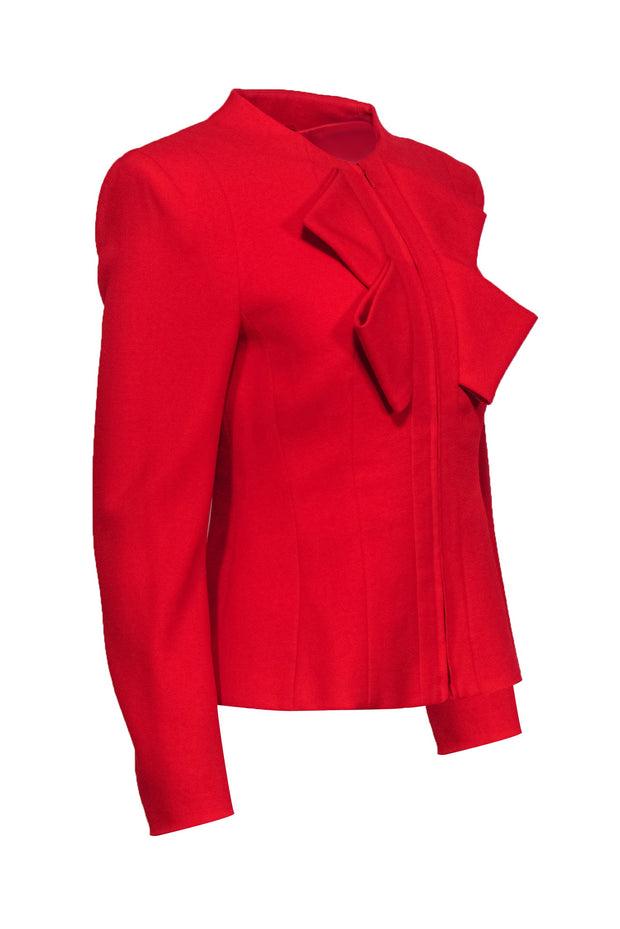 ESCADA COUTURE 36 6 RED Silk Wool Women's Pants/Blazer Suit *STUNNING!