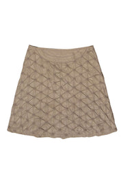 Current Boutique-Escada Sport - Beige Floral Textured A-Line Skirt Sz 10