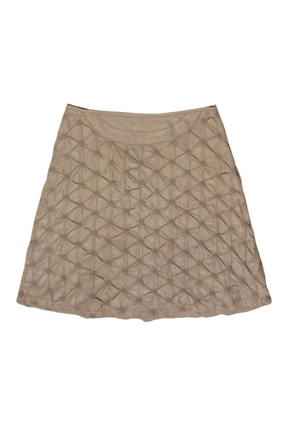 Current Boutique-Escada Sport - Beige Floral Textured A-Line Skirt Sz 10
