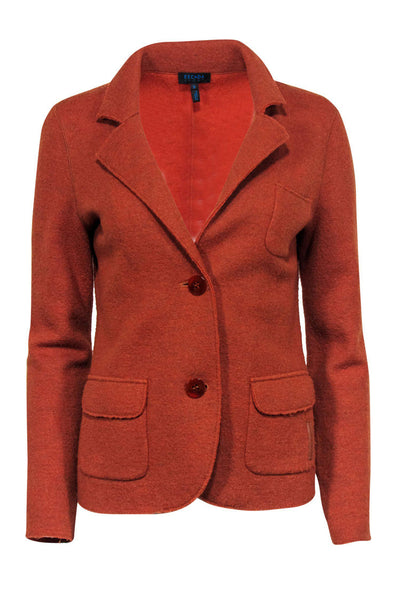 Current Boutique-Escada Sport - Burnt Orange Button-Up Wool Jacket Sz S