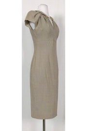 Current Boutique-Escada - Tan & Brown Dress w/ Gold Detail Sz 4