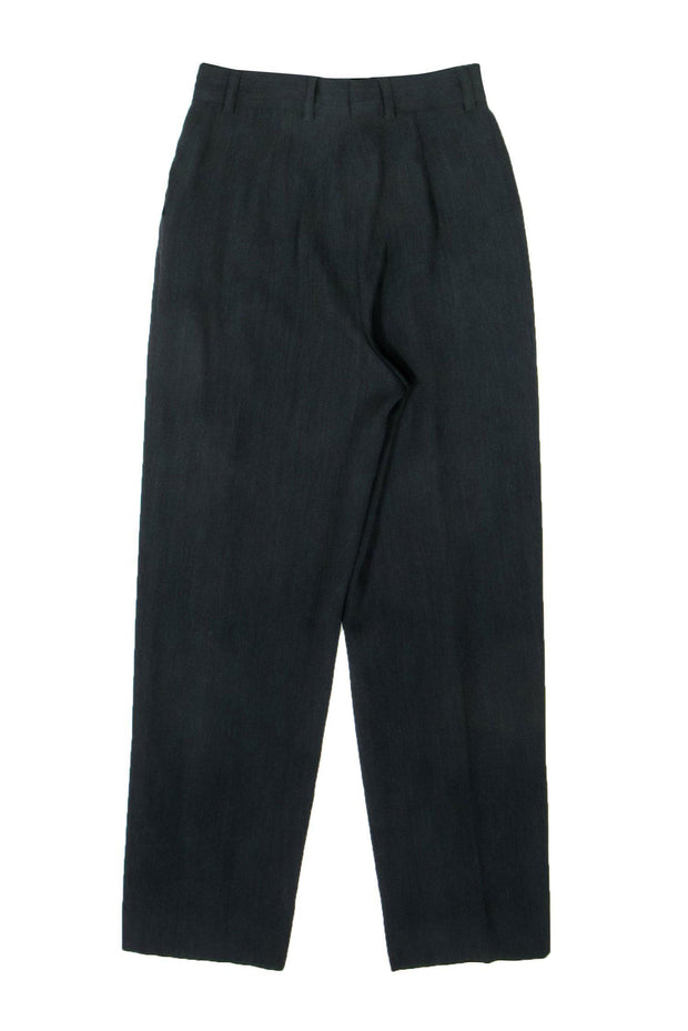 Current Boutique-Escada - Vintage Dark Gray Wool Straight Leg Trousers Sz 4