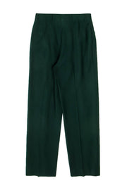 Current Boutique-Escada - Vintage Emerald Green Wool Pleated Trousers Sz 6