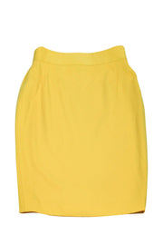 Current Boutique-Escada - Yellow New Wool Pencil Skirt Sz 8