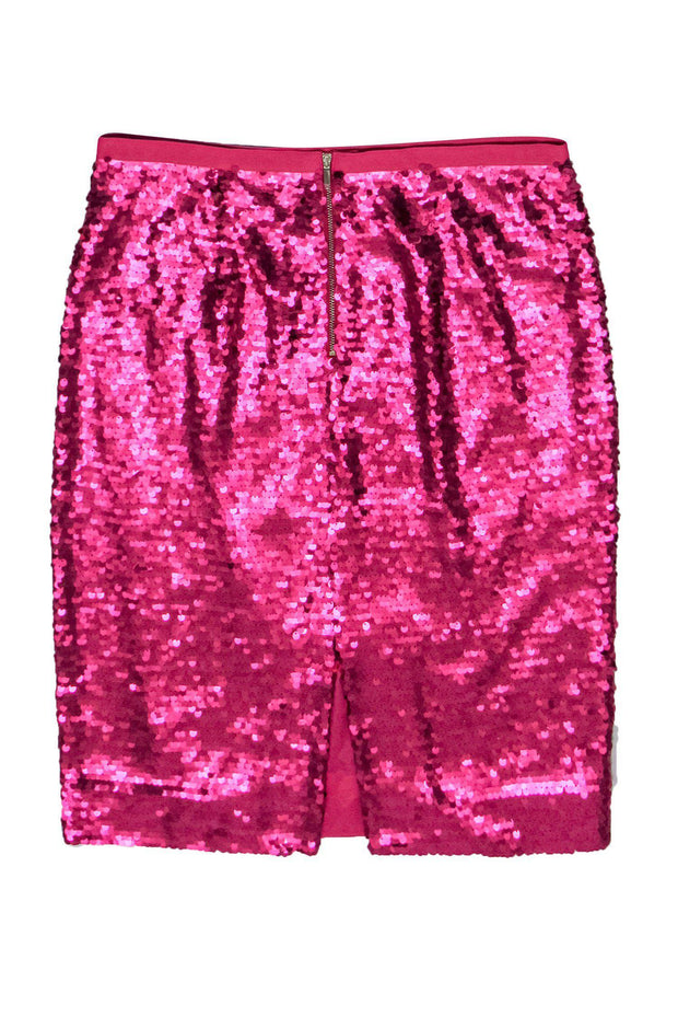 Current Boutique-Etcetera - Hot Pink Sequin Pencil Skirt Sz 10