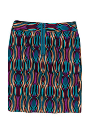 Current Boutique-Etcetera - Multicolored Cotton Printed Pencil Skirt Sz 2