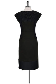 Current Boutique-Etro - Black & Dark Green Embroidered Dress Sz 6