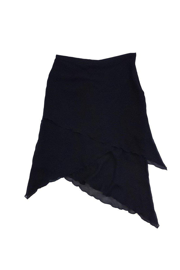 Current Boutique-Etro - Black Silk Tiered Skirt Sz 6