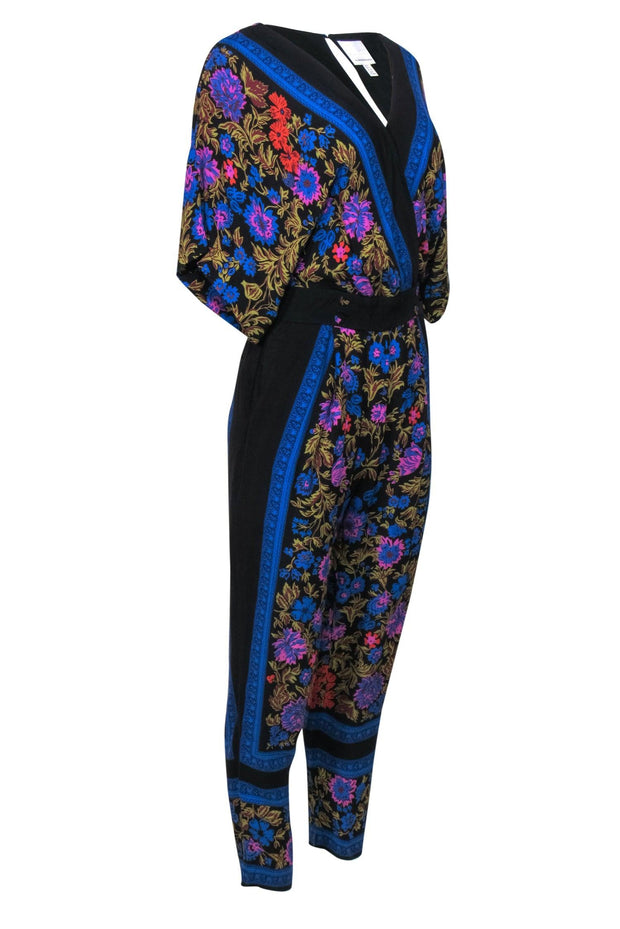 Current Boutique-Ett:Twa by Anthropologie - Black Bohemian Printed Dolman Sleeve Jumpsuit Sz 2
