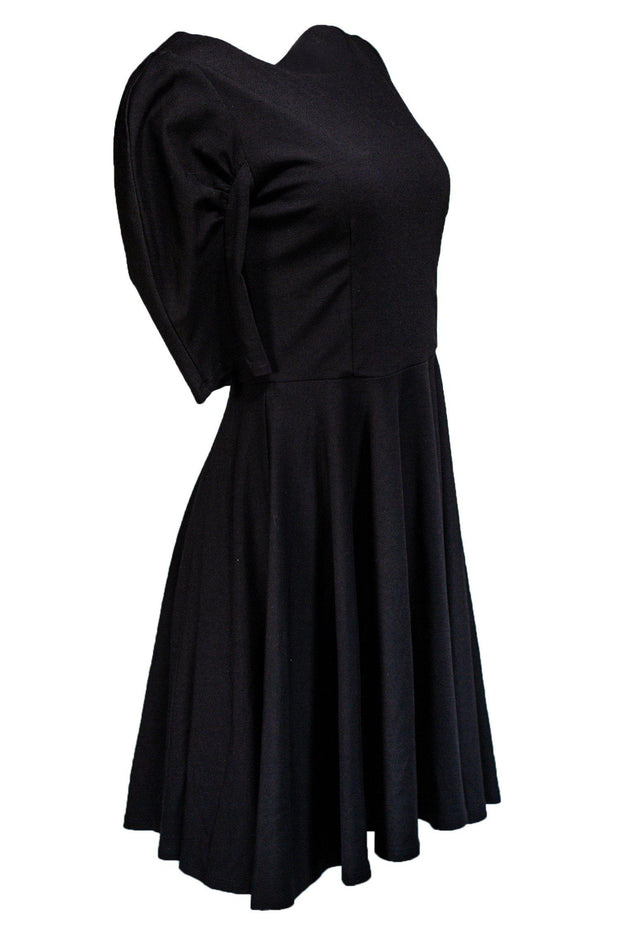 Current Boutique-Eva Franco - Black Puff Sleeve Dress Sz 4