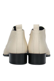 Current Boutique-Everlane - Ivory Leather Block Heel Ankle Booties Sz 8.5