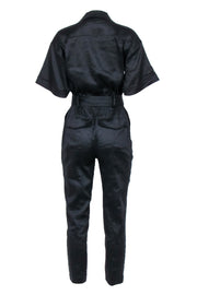 Current Boutique-FRAME - Black Straight Short Sleeve Jumpsuit Sz XS