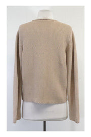 Current Boutique-Fabiana Filippi - Tan Cotton Knit Cardigan Sz 8