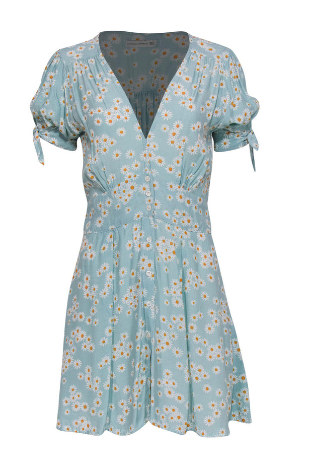 Current Boutique-Faithfull the Brand - Sky Blue Daisy Button-Front Dress Sz 4