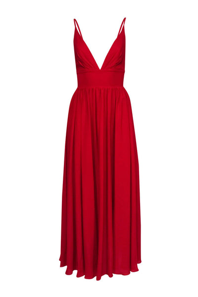 Current Boutique-Fame and Partners - Red Sleeveless Gown Sz 0