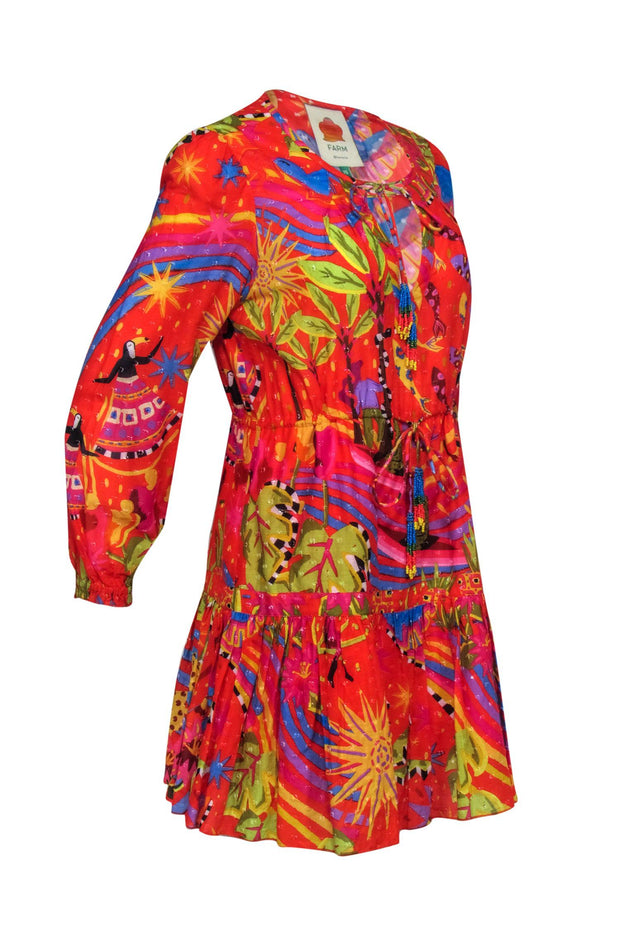 Current Boutique-Farm - Multicolored "Fruit Brush Mini Dress" Sz XS