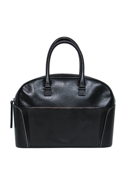 Current Boutique-Fausto Santini - Black Leather Bowler Handbag