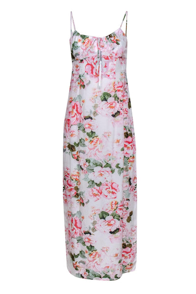 Current Boutique-Favorite Daughter - White & Pink Rose Print Maxi Dress Sz 4