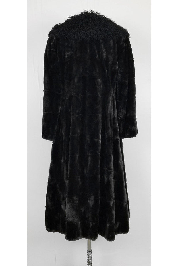 Current Boutique-Fendi - Black Brown Mole Fur Long Coat Sz M