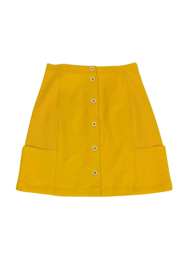 Current Boutique-Fendi - Bright Yellow Cotton Skirt Sz 4
