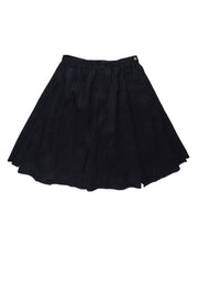 Current Boutique-Ferragamo - Black A-Line Silk Skirt Sz 6