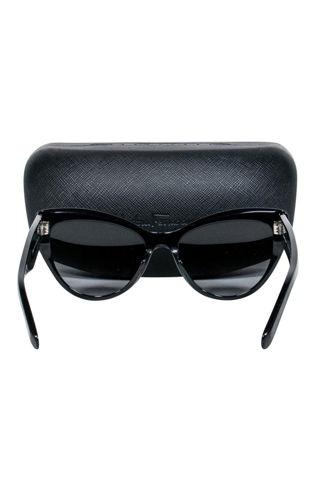 Current Boutique-Ferragamo - Black Cat Eye Sunglasses