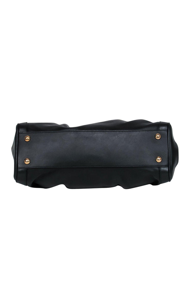 Current Boutique-Ferragamo - Black Leather Convertible Shoulder Bag