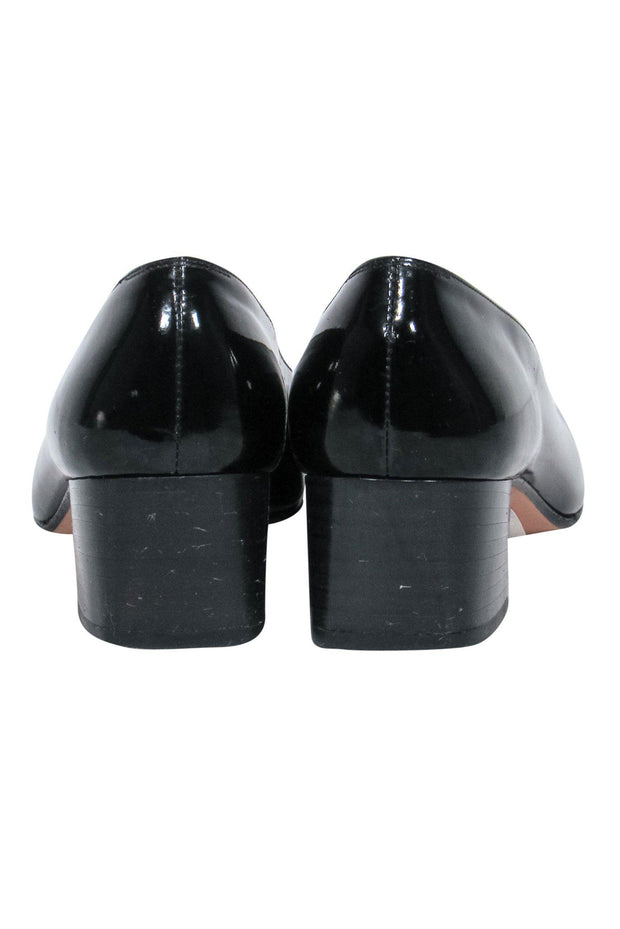 Current Boutique-Ferragamo - Black Patent Leather Block Heels w/ Buckle Sz 7