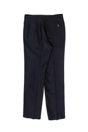 Current Boutique-Ferragamo - Black Pleated Trousers Sz 4