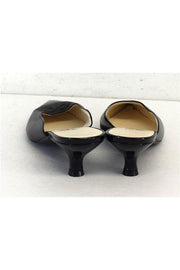Current Boutique-Ferragamo - Black Pointed Cap Toe Kitten Heels Sz 7.5