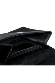 Current Boutique-Ferragamo - Black Satin Geometric Crossbody Bag