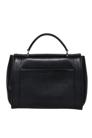 Current Boutique-Ferragamo - Black Smooth Leather "Sofia Rainbow" Convertible Satchel