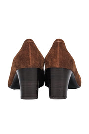 Current Boutique-Ferragamo - Brown Suede Loafer-Style Pumps w/ Buckle Design Sz 9