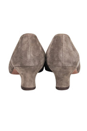 Current Boutique-Ferragamo - Grey Suede Block Heels Sz 8
